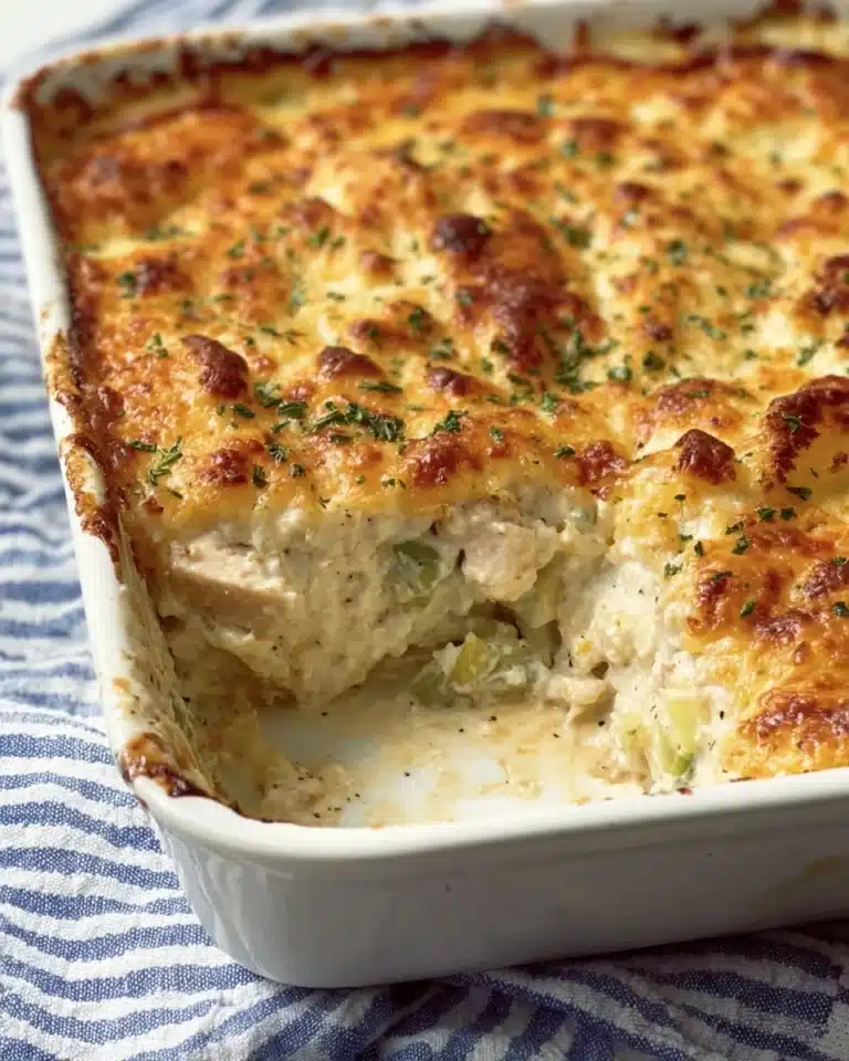 Easy Chicken Cobbler Dinner Casserole Recipe