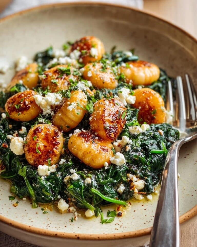 Crispy Gnocchi With Spinach And Feta Recipe