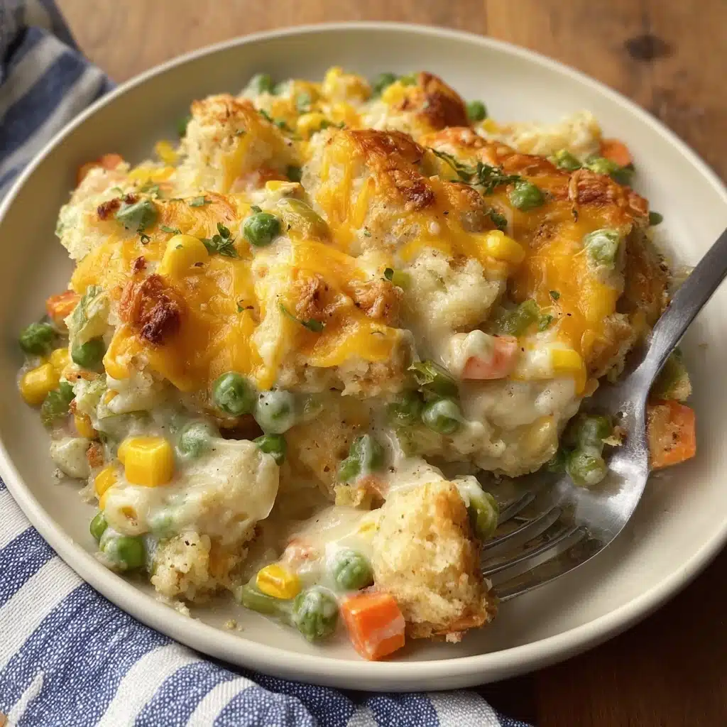 Easy Chicken Cobbler Dinner Casserole Recipe 5 Easy Chicken Cobbler Dinner Casserole Recipe - Recipe Image