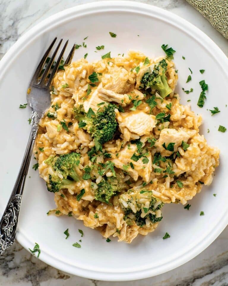 Creamy Chicken Broccoli Rice Cheese Casserole Recipe