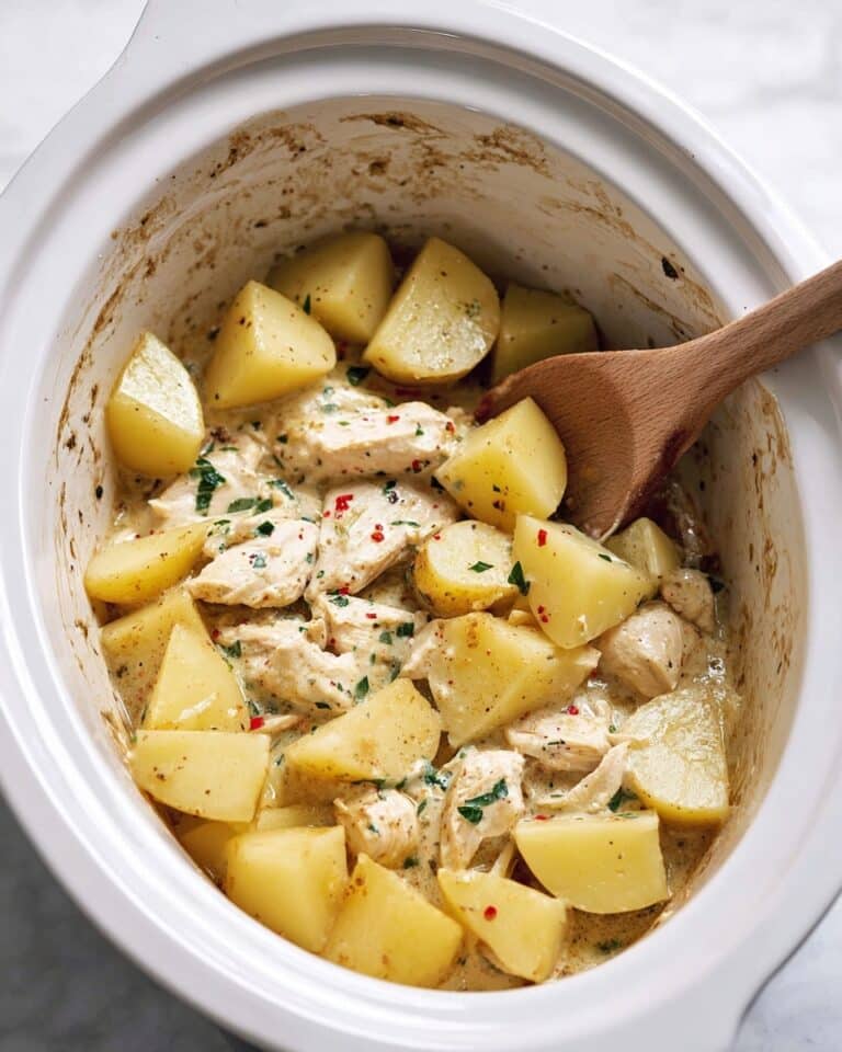 Slow Cooker Parmesan Garlic Chicken and Potatoes Recipe