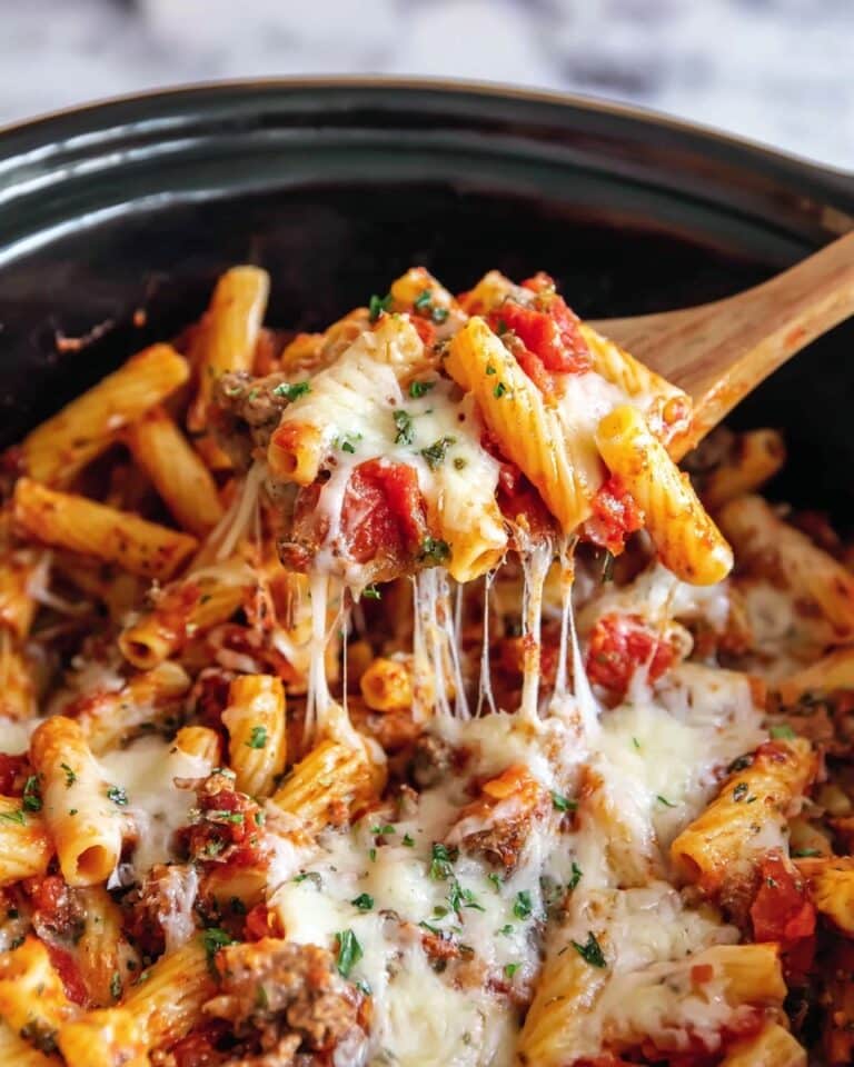 Slow Cooker Baked Ziti Recipe