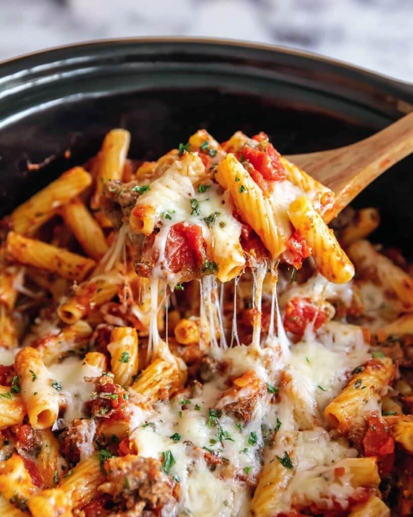 Slow Cooker Baked Ziti Recipe