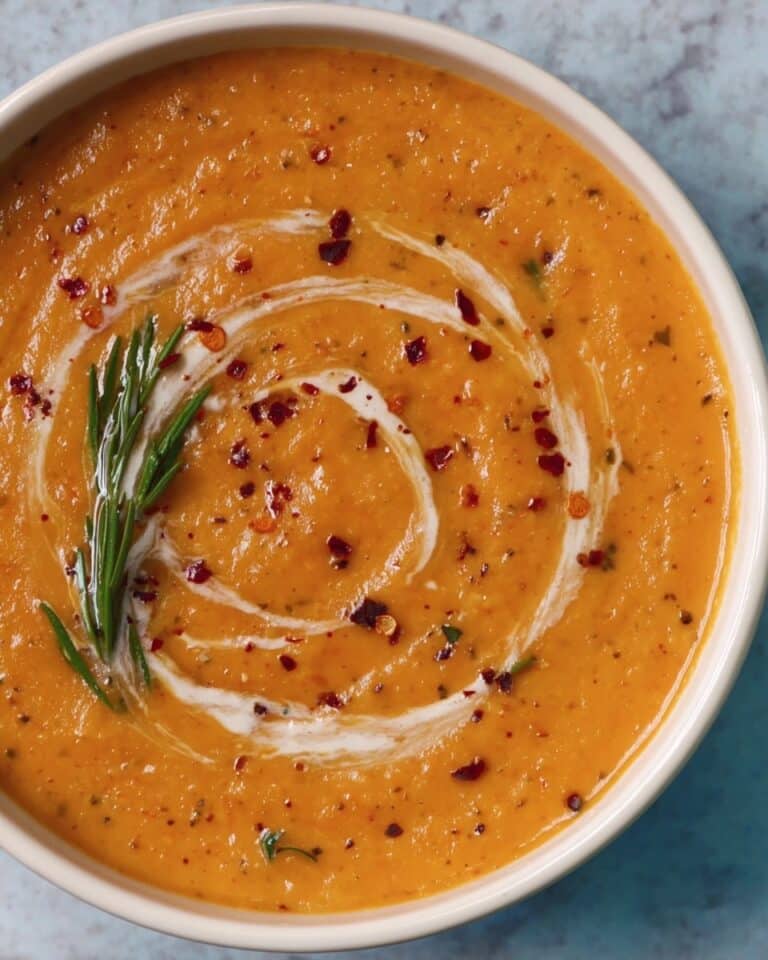 Smooth and Creamy Roasted Vegetable Soup Recipe