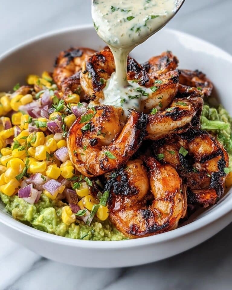 Grilled Shrimp Bowl with Avocado Corn Salsa Recipe