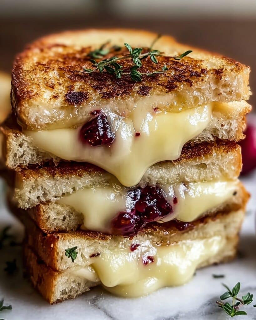Cranberry Grilled Cheese Sandwich with Apple and Cheddar Recipe