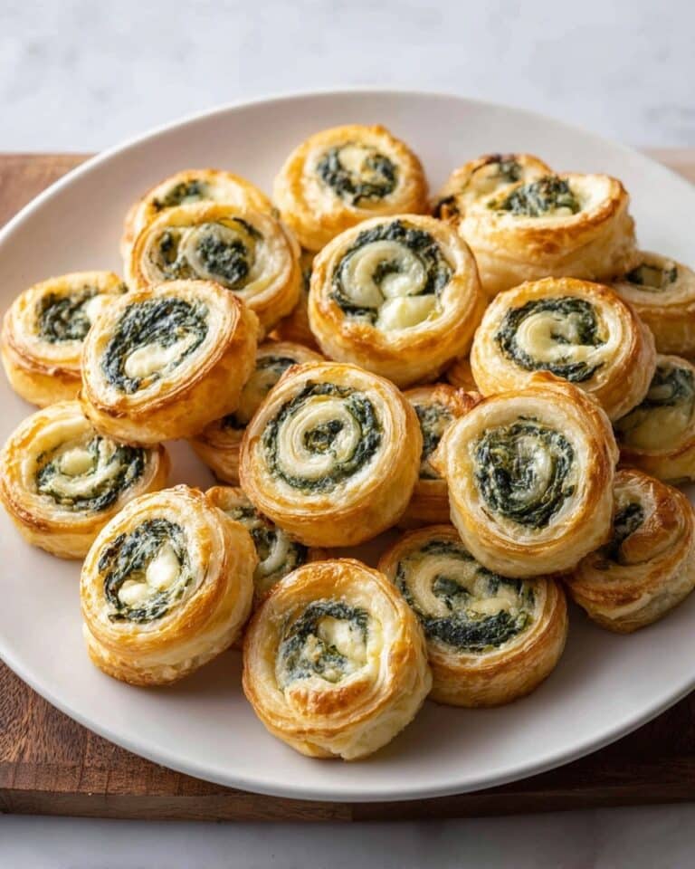 Spinach and Parmesan Puff Pastry Pinwheels Recipe