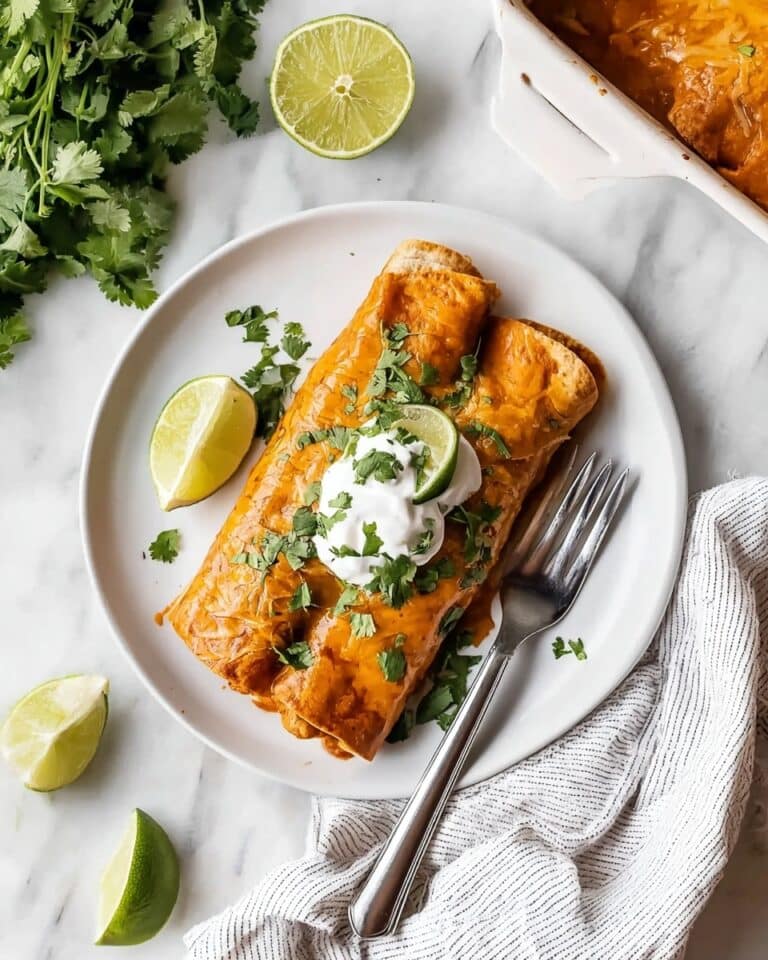 Creamy Chicken Enchiladas with Melty Monterey Jack and Zesty Sauce Recipe
