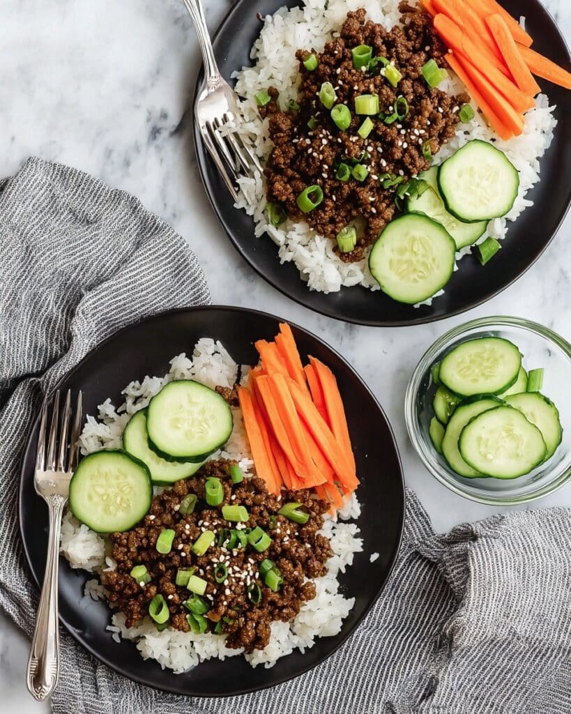 Korean Ground Beef Bowls Recipe
