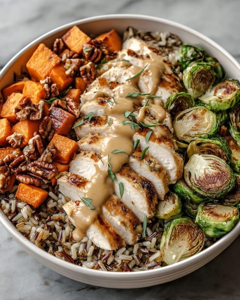 Honey Mustard Maple Chicken Sheet Pan with Sweet Potatoes and Brussels Sprouts Recipe