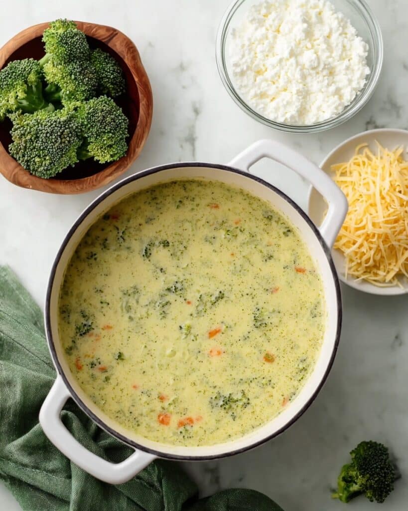 High Protein Broccoli Cheddar Soup Recipe