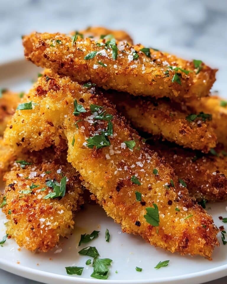 Baked Crispy Chicken Tenders with Parmesan and Garlic Recipe