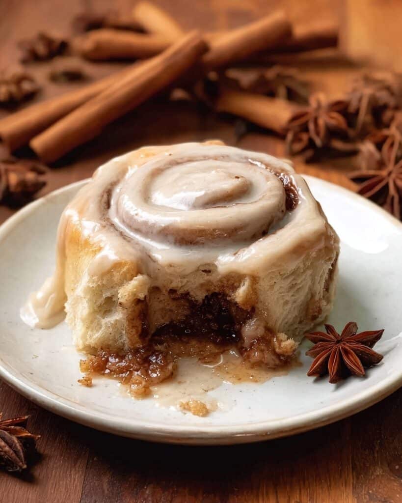 Chai Cinnamon Rolls with Chai Caramel Sauce and Cream Cheese Frosting Recipe
