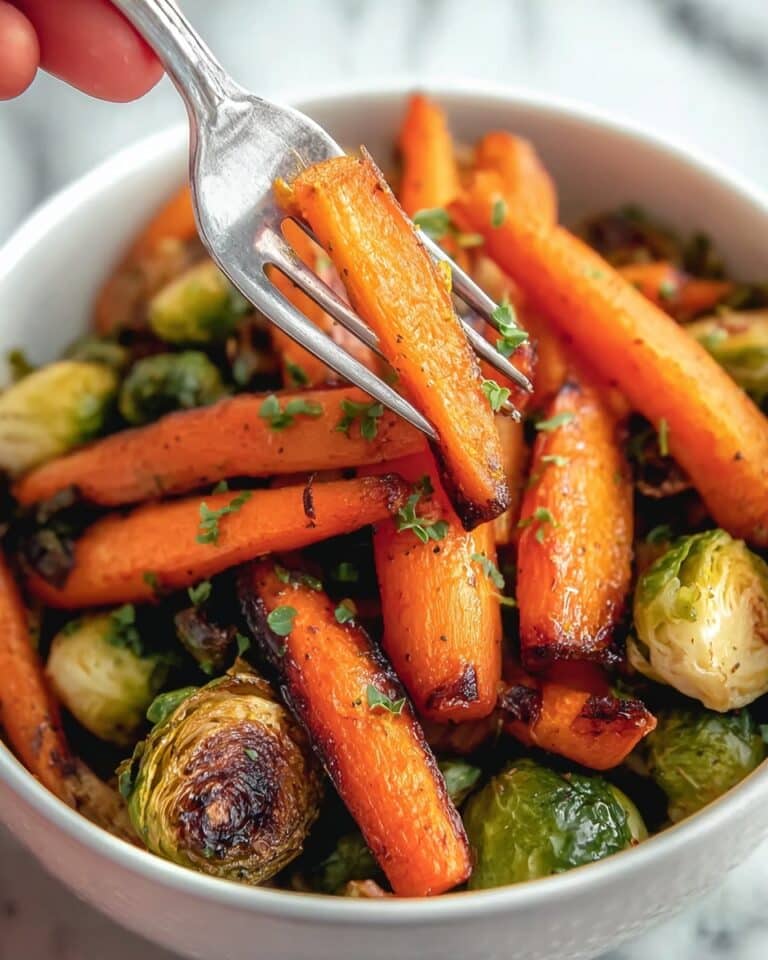 Carrots and Roasted Brussel Sprouts Recipe