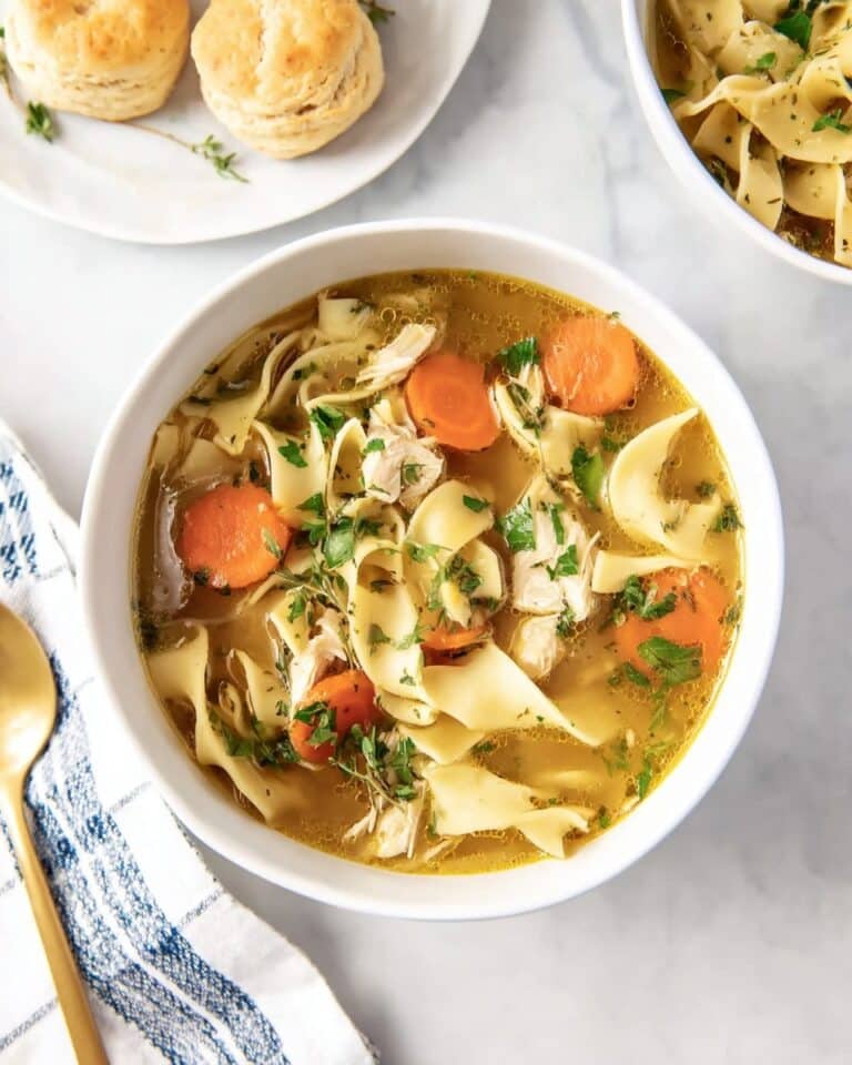 Chicken Noodle Soup with Egg Noodles Recipe