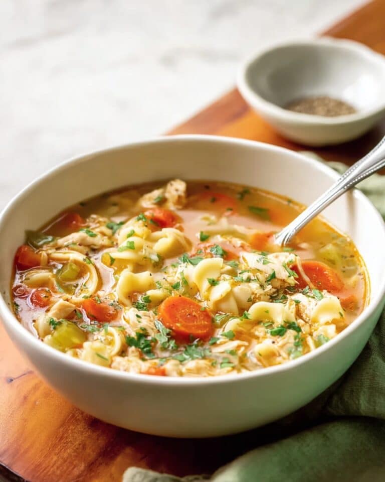 Hearty Chicken Soup with Vegetables and Pasta Recipe