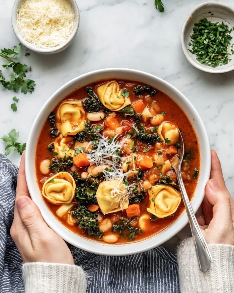 Bean and Vegetable Tortellini Soup Recipe