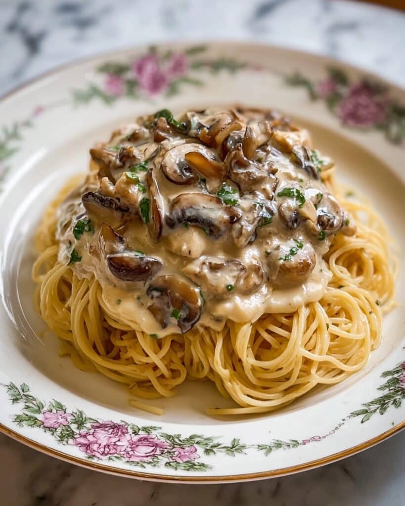 Creamy Mushroom Spaghetti Recipe