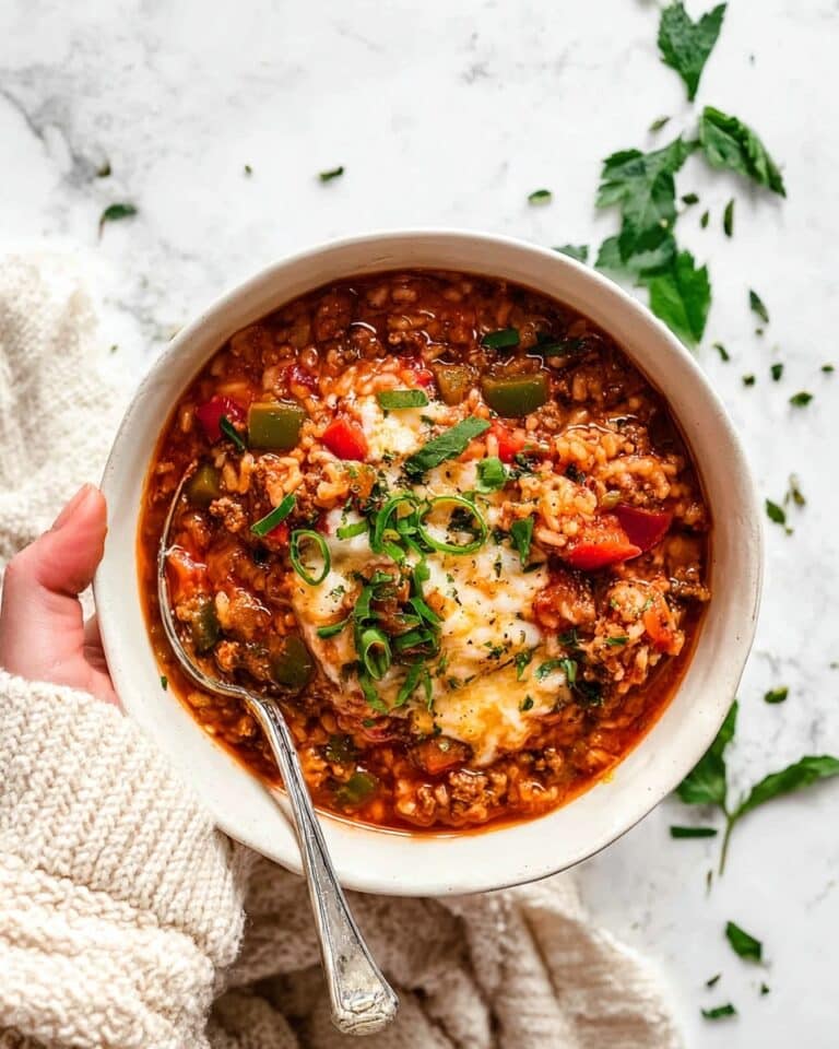 Pepper Soup Recipe with Sausage, Tomatoes, and Rice Recipe