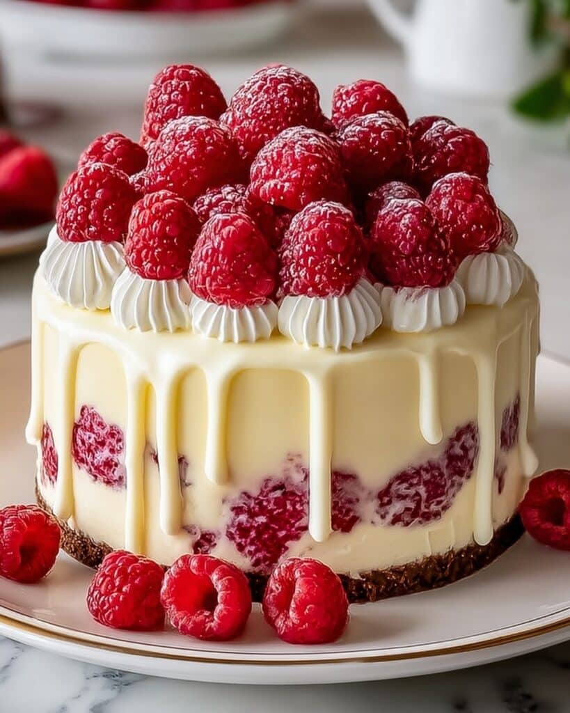 Cream Angel Food Cake Dessert with Raspberry and Lemon Cream Recipe