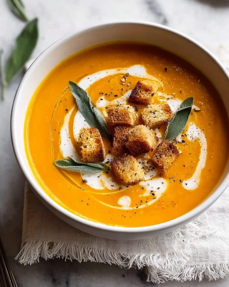 Creamy Butternut Squash Soup with Sage, Ginger, and Toasted Pepitas Recipe