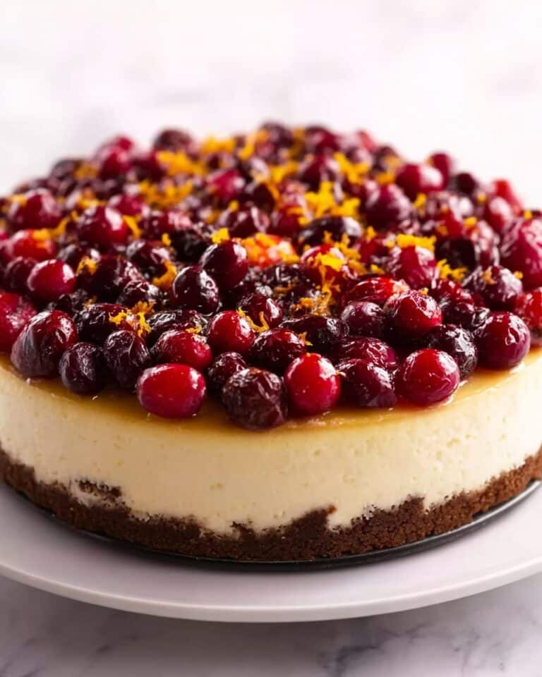 Creamy Cranberry Orange Cheesecake Recipe for Holiday Desserts