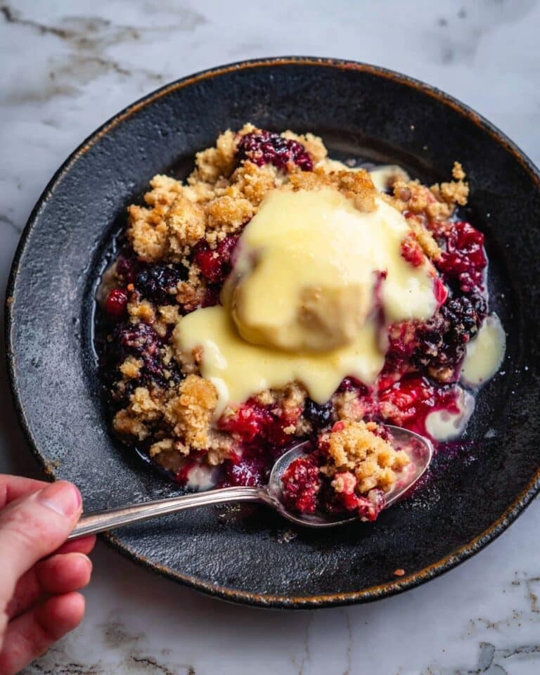 Blackberry and Apple Crumble with Biscoff Cookies Recipe