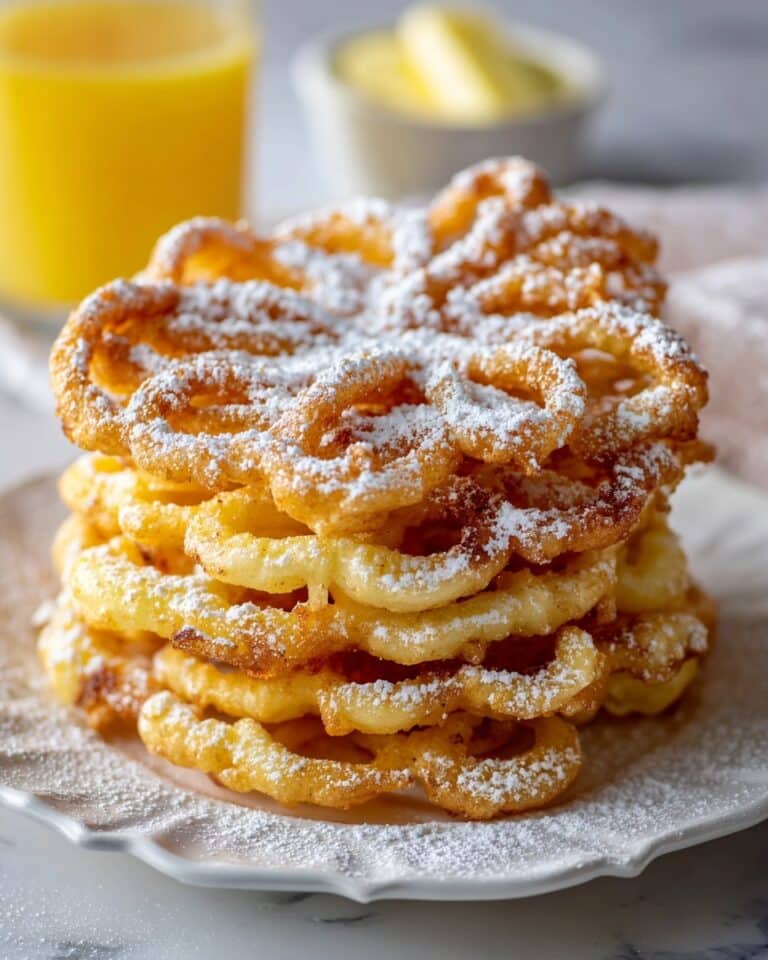 Classic Funnel Cake with Powdered Sugar Recipe