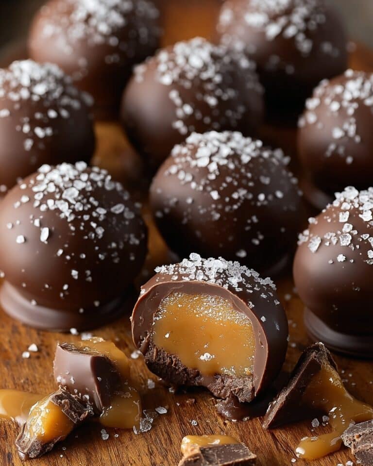 Caramel Truffles with Dark Chocolate and Sea Salt Recipe