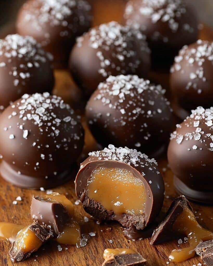 Caramel Truffles with Dark Chocolate and Sea Salt Recipe