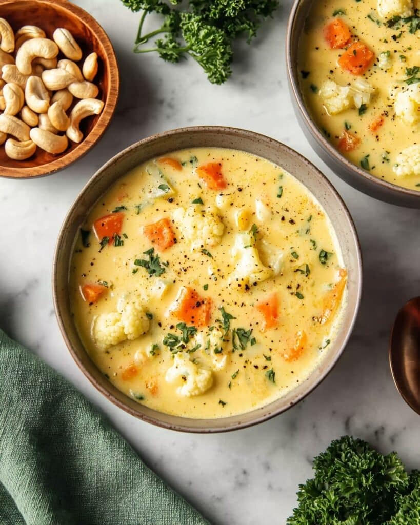 Creamy Vegan Potato Soup with Cashew Blender Magic Recipe