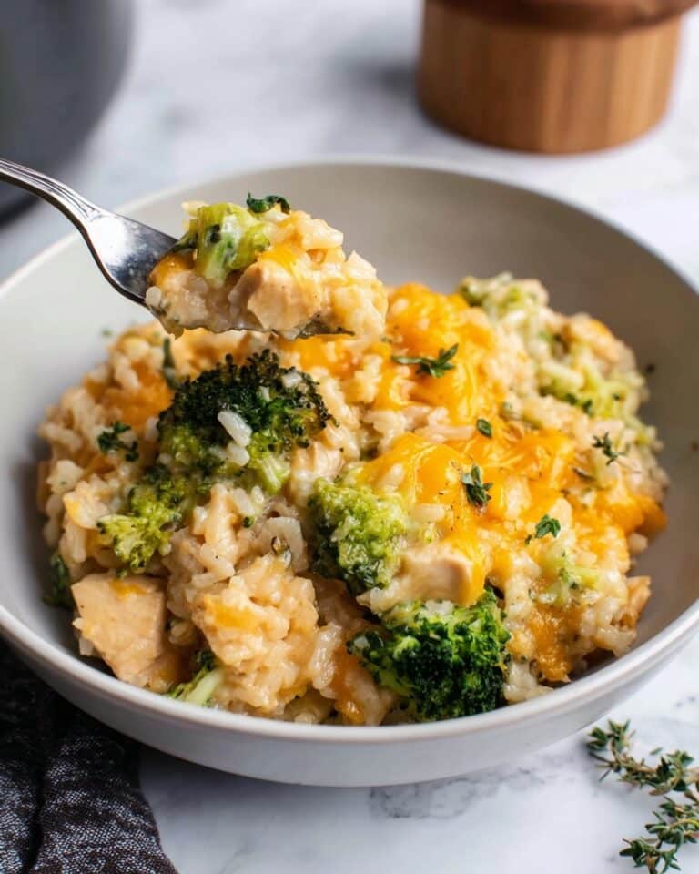 Cheesy Chicken and Broccoli Rice Casserole Recipe