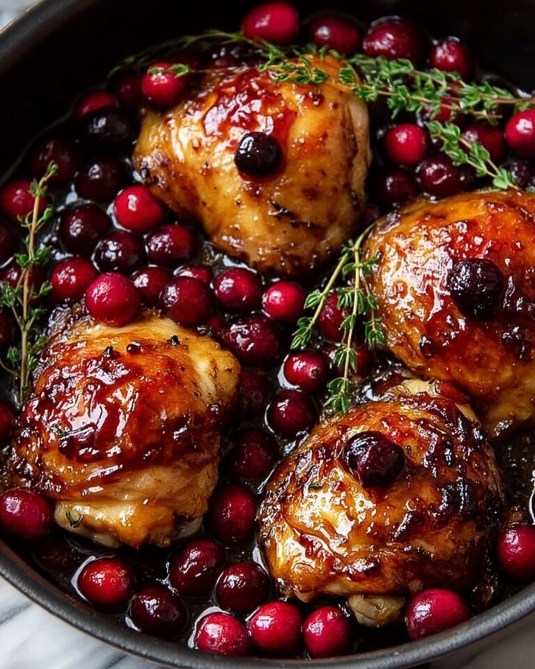 Cranberry Chicken with Sweet-Tart Cranberry Glaze and Thyme Recipe