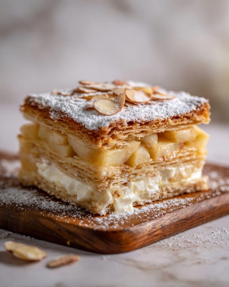 Apple Layered Cake with Almond Topping Recipe