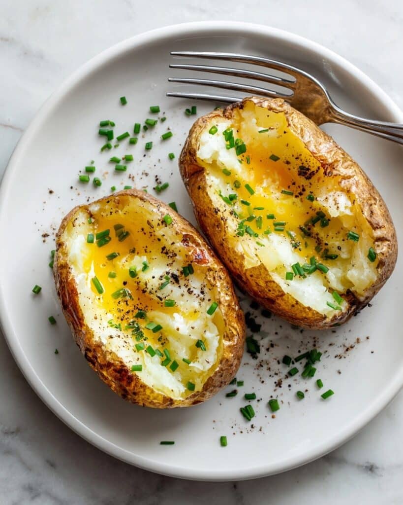 Air Fryer Baked Potatoes with Crispy Skin Recipe