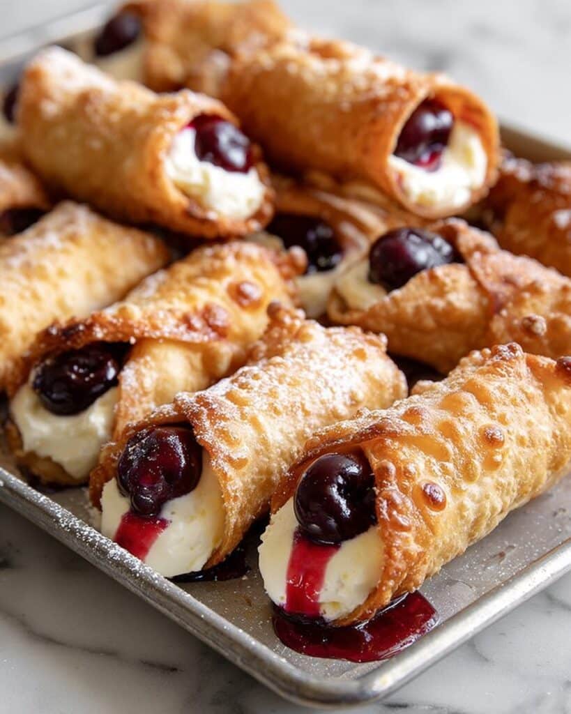 Cherry Cheesecake Egg Rolls Recipe