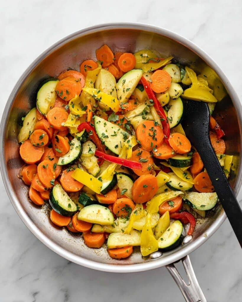 Vegetable Stir-Fry Medley in Butter and Garlic Recipe