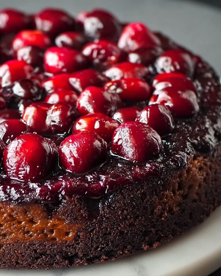 Cherry Cherry Chocolate Upside Down Cake Recipe