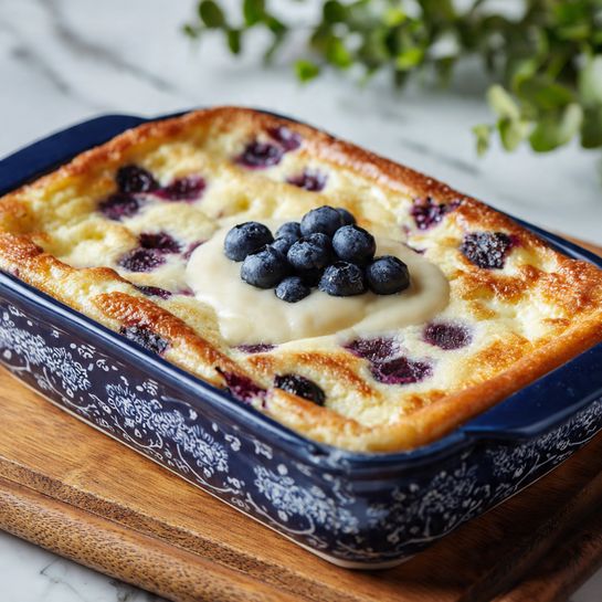 Buttermilk Blueberry Pancake Casserole Recipe