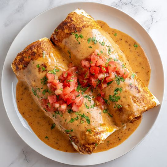 Enchiladas with White Sauce and Grilled Chicken and Zucchini Recipe