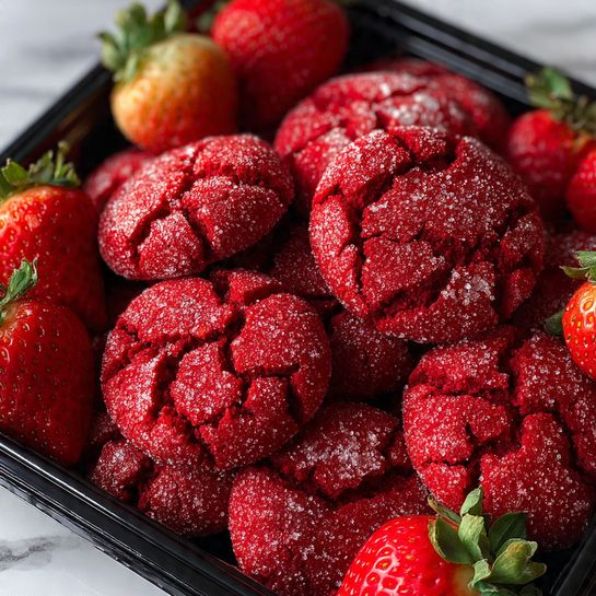 Strawberry Sugar Cookies with Sparkling Strawberry Sugar Recipe