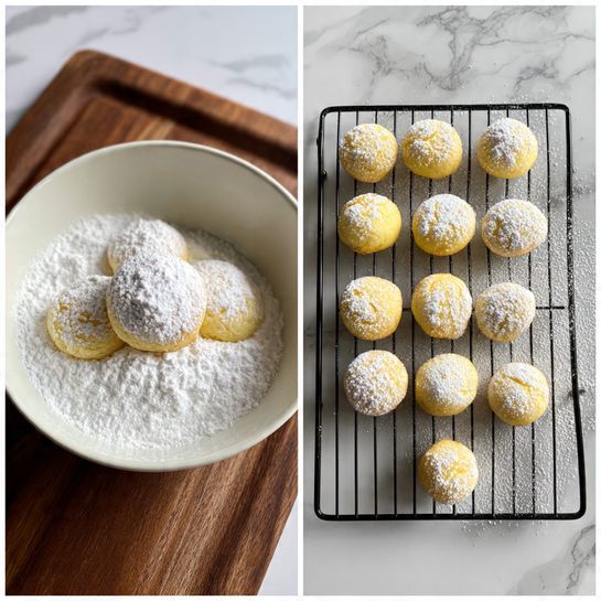 The image shows two white bowls on a white marbled surface. The first bowl contains a mix of dry ingredients, including white flour and small cubes of a pale yellow solid, likely butter, which is mostly covered by the flour powder. The texture looks powdery and crumbly. The second bowl has a similar mix of flour and butter, now with a pale beige liquid added over it, creating a wet, lumpy texture where the liquid pools in the center surrounded by the dry flour bits. Both bowls have a clean, smooth interior with the ingredients clearly visible, photographed in soft natural light. Photo taken with an iphone --ar 4:5 --v 7