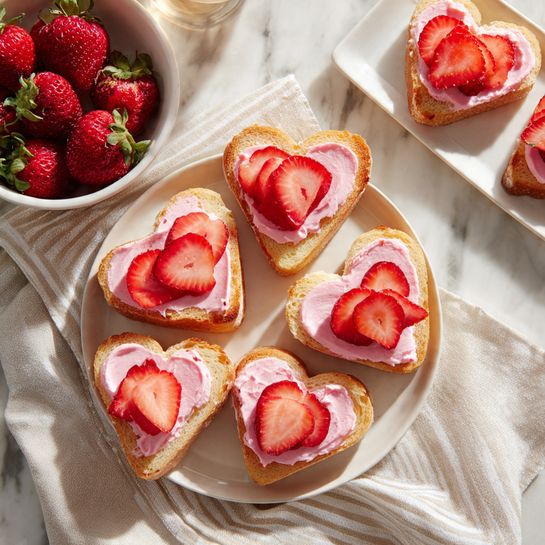 Strawberry Cream Cheese Heart Sandwiches Recipe