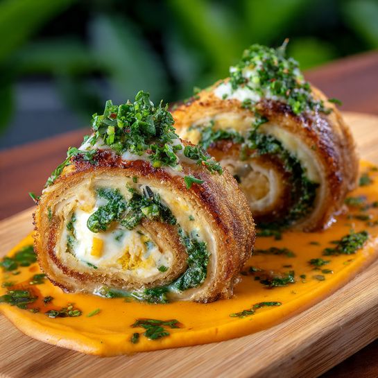 Chicken Spinach Ricotta Rolls with Marinara Recipe