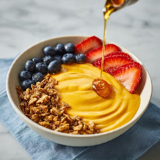 Sweet Potato Breakfast Bowl with Almond Butter, Maple Syrup, and Cinnamon Recipe