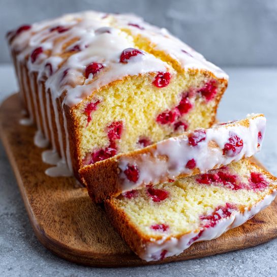 Cranberry Cream Cheese Pound Cake with Glaze Recipe