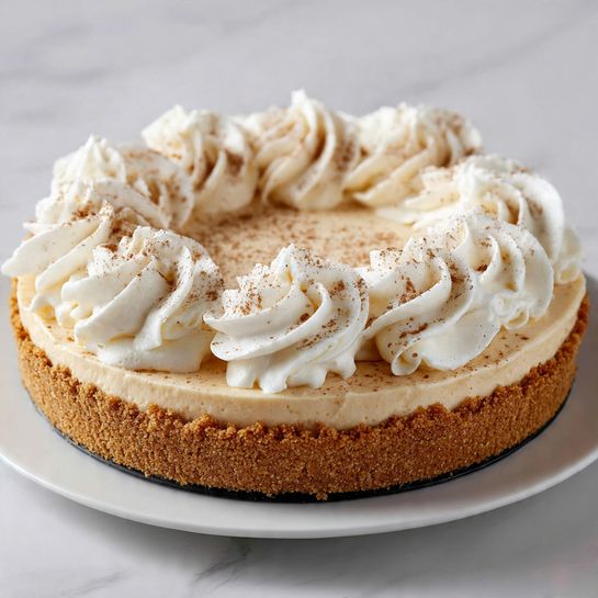 Eggnog Cheesecake with Gingersnap Crust and Eggnog Whipped Cream Recipe