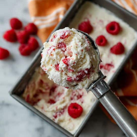 Creamy Raspberry White Chocolate Ice Cream Recipe