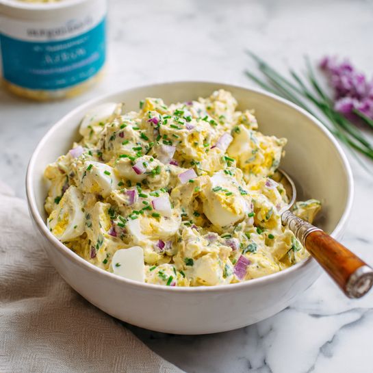 Cheese Egg Salad (No Mayo) Recipe