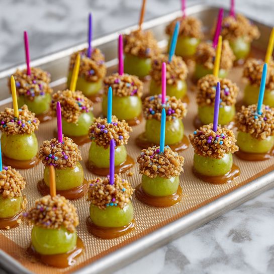 Caramel and Peanut-Coated Green Grapes Recipe